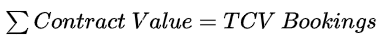 Formula for TCV Bookings